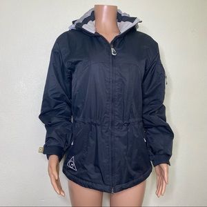 Gerry Black Ski Hooded Jacket Size M